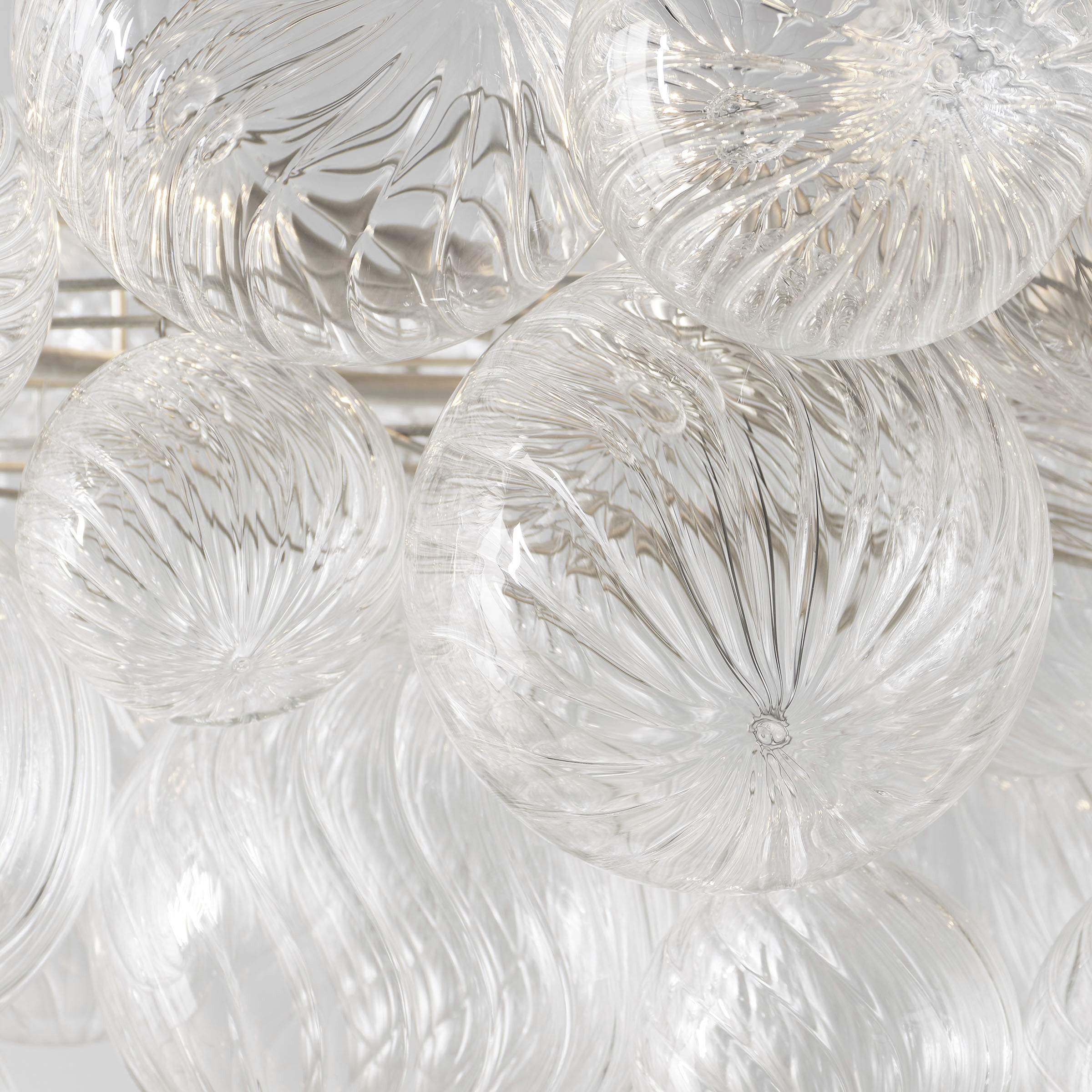 Julie Neill Talia LED 51 inch Burnished Silver Leaf Linear Chandelier Ceiling Light, Medium